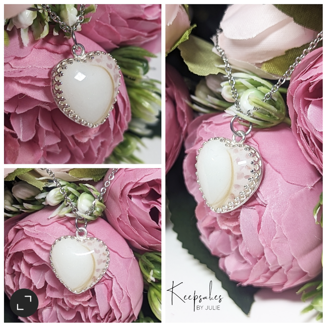 18 mm Sterling Silver Crown Heart Pendant