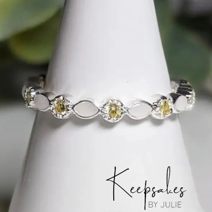 Full Marquise Birthstone Stackable ring
