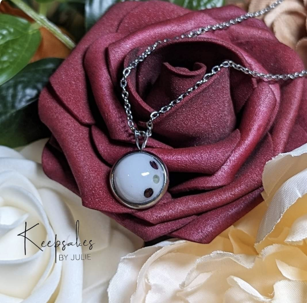 12 mm Stainless Steel Pendant with Chain