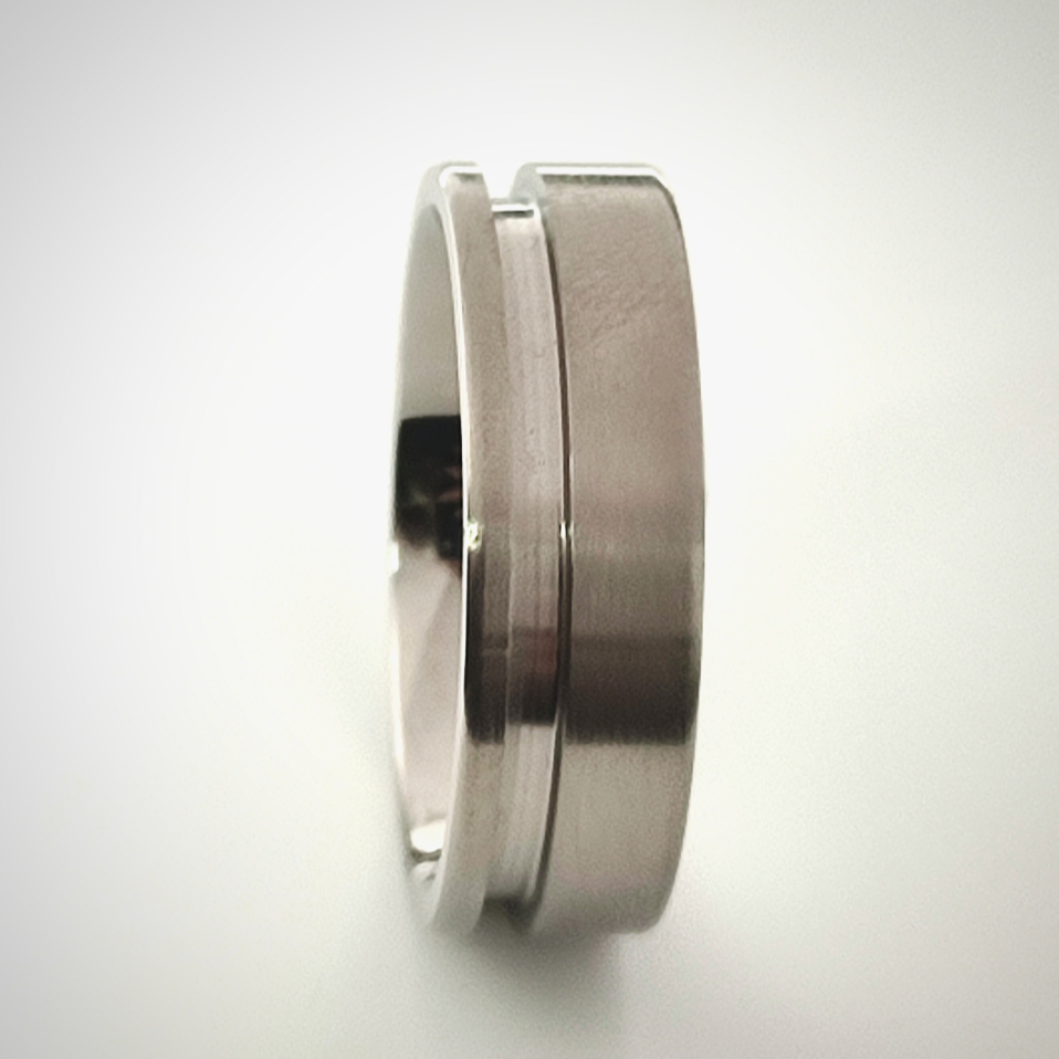 Titanium offset 8mm Channel ring