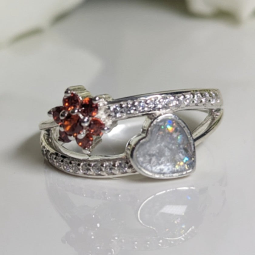 Birthstone Flower ring
