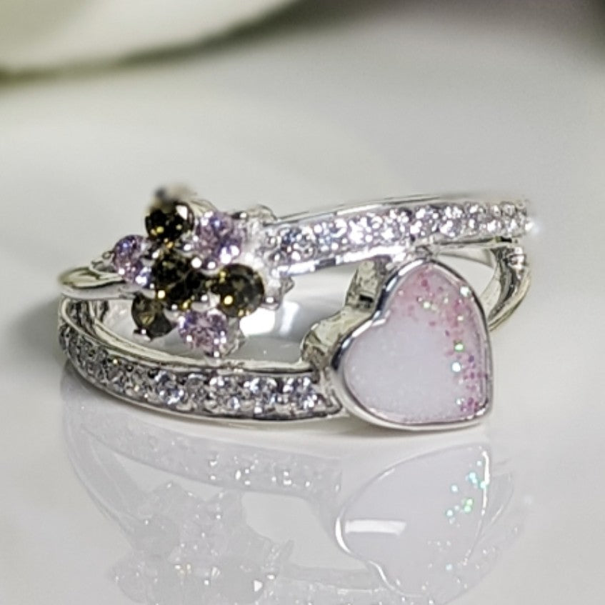Birthstone Flower ring