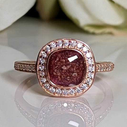Cushion Halo ring - 7mm bezel
