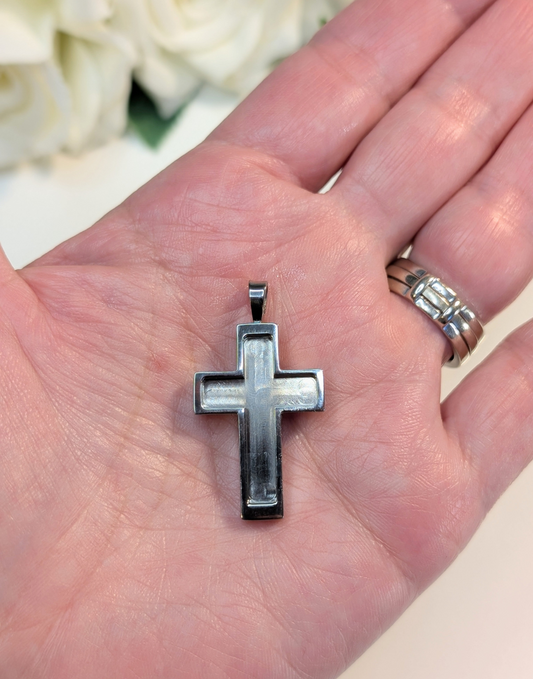 Titanium Cross Pendant 20x36mm - chain included