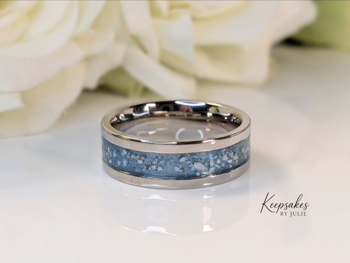 Stainless steel 8mm channel ring