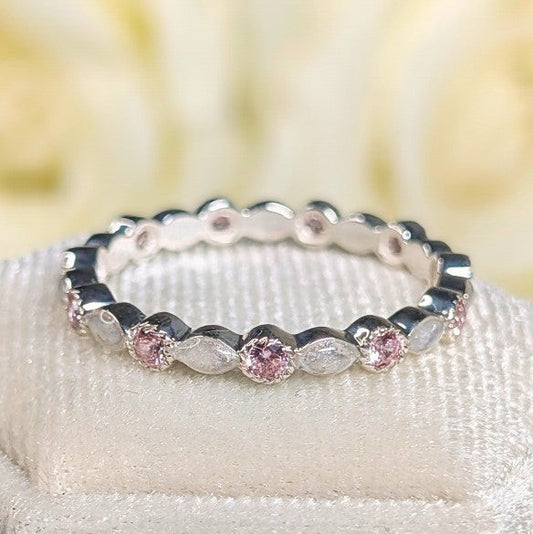 Full Marquise Birthstone Stackable ring