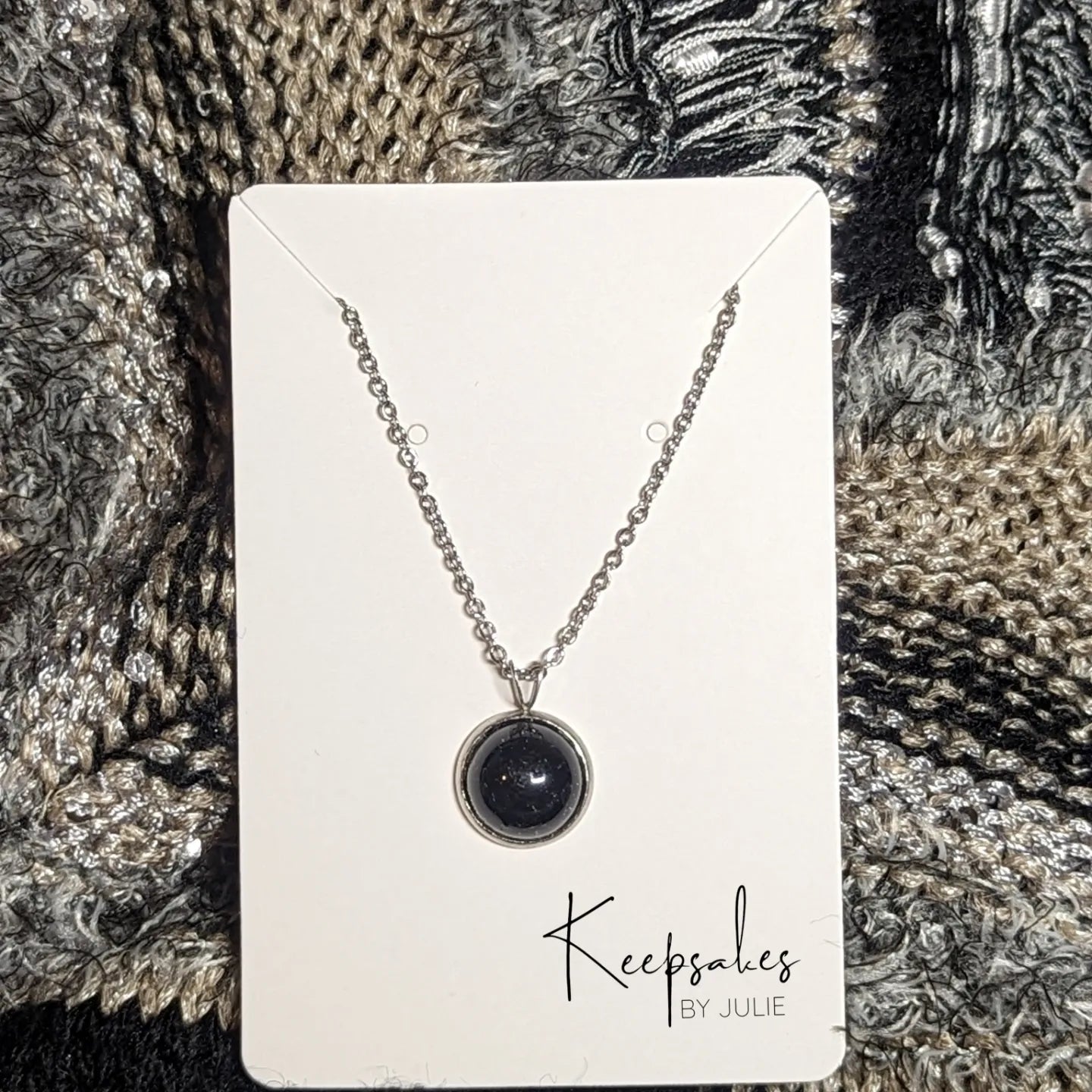 12 mm Stainless Steel Pendant with Chain