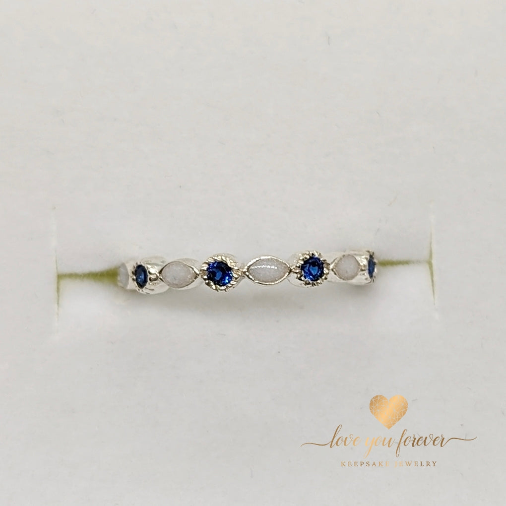 Full Marquise Birthstone Stackable ring