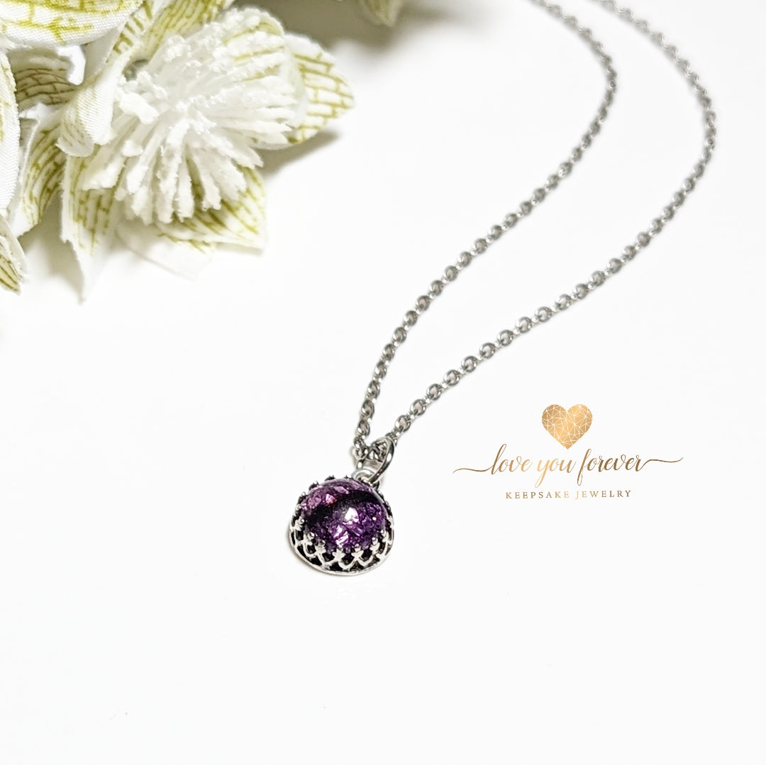 8 mm Sterling Silver Crown Pendant