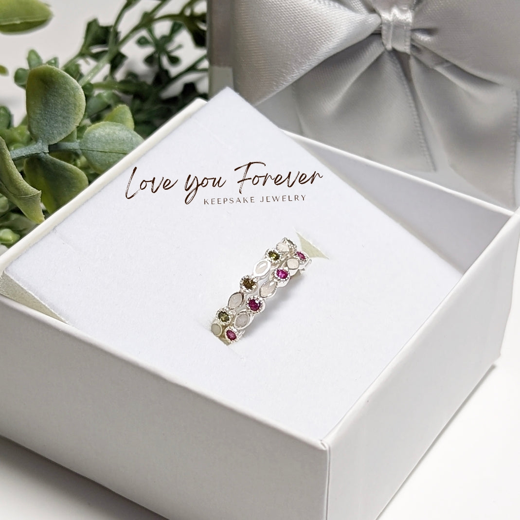 Full Marquise Birthstone Stackable ring
