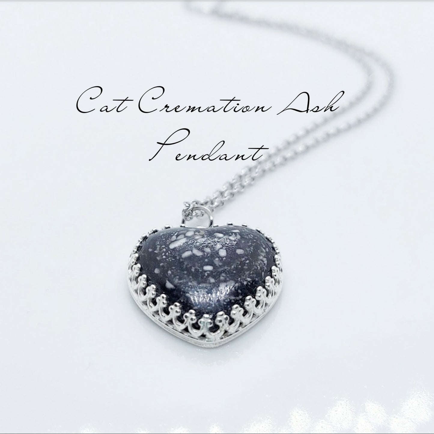 18 mm Sterling Silver Crown Heart Pendant