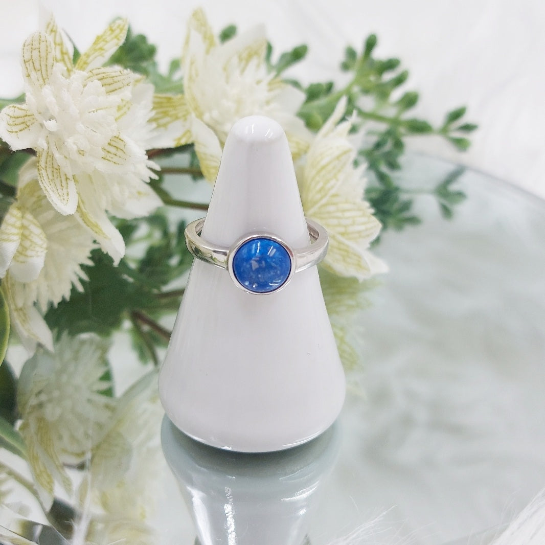 8 mm stone sterling silver ring