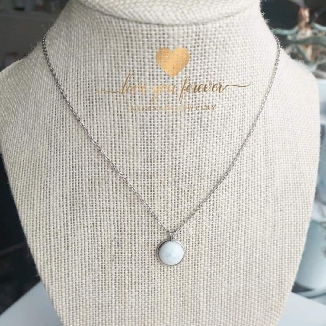 12 mm Stainless Steel Pendant with Chain