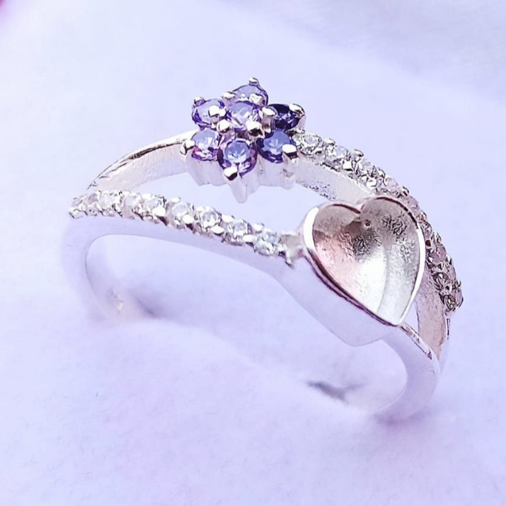 Birthstone Flower ring