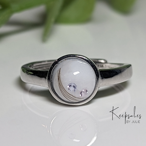 8 mm stone sterling silver ring