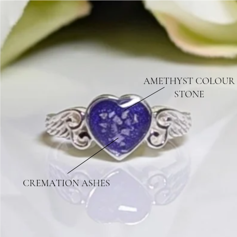 Angel Wings Heart ring