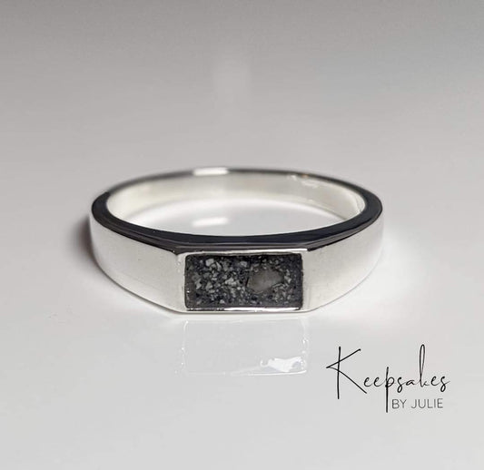 Men's Rectangle stone ring