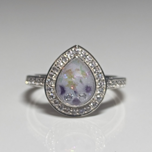 Pear shaped Halo ring
