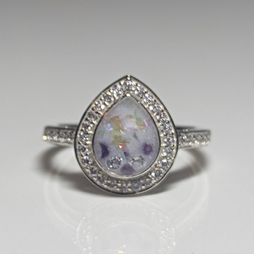 Pear shaped Halo ring