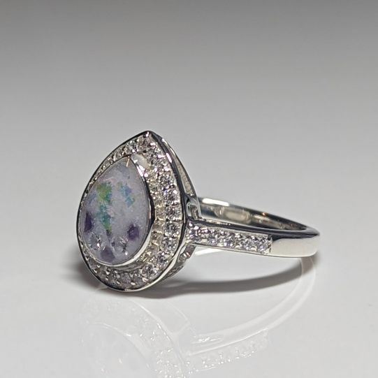 Pear shaped Halo ring