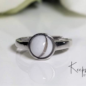 8 mm stone sterling silver ring