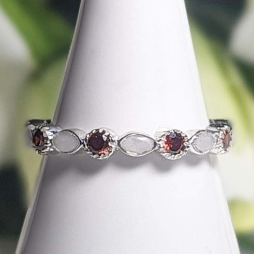 Full Marquise Birthstone Stackable ring