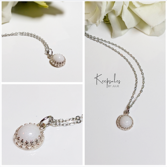 8 mm Sterling Silver Crown Pendant