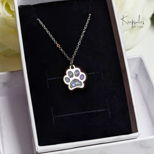 Paw Print Pendant and Chain