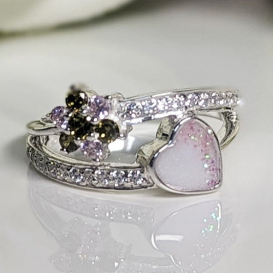 Birthstone Flower ring