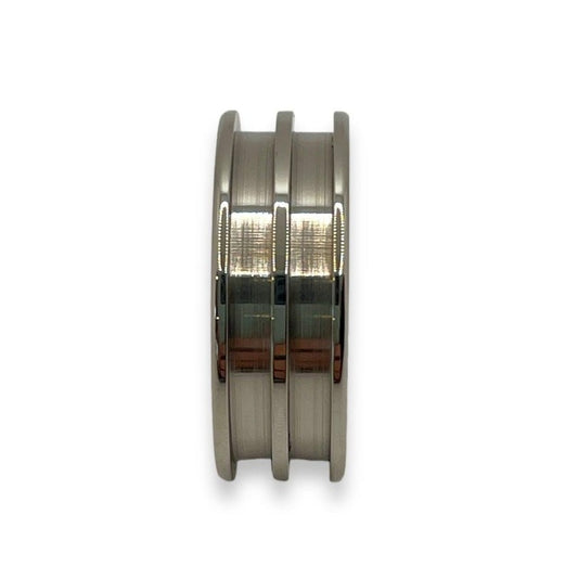 Stainless steel 8mm Double Channel ring