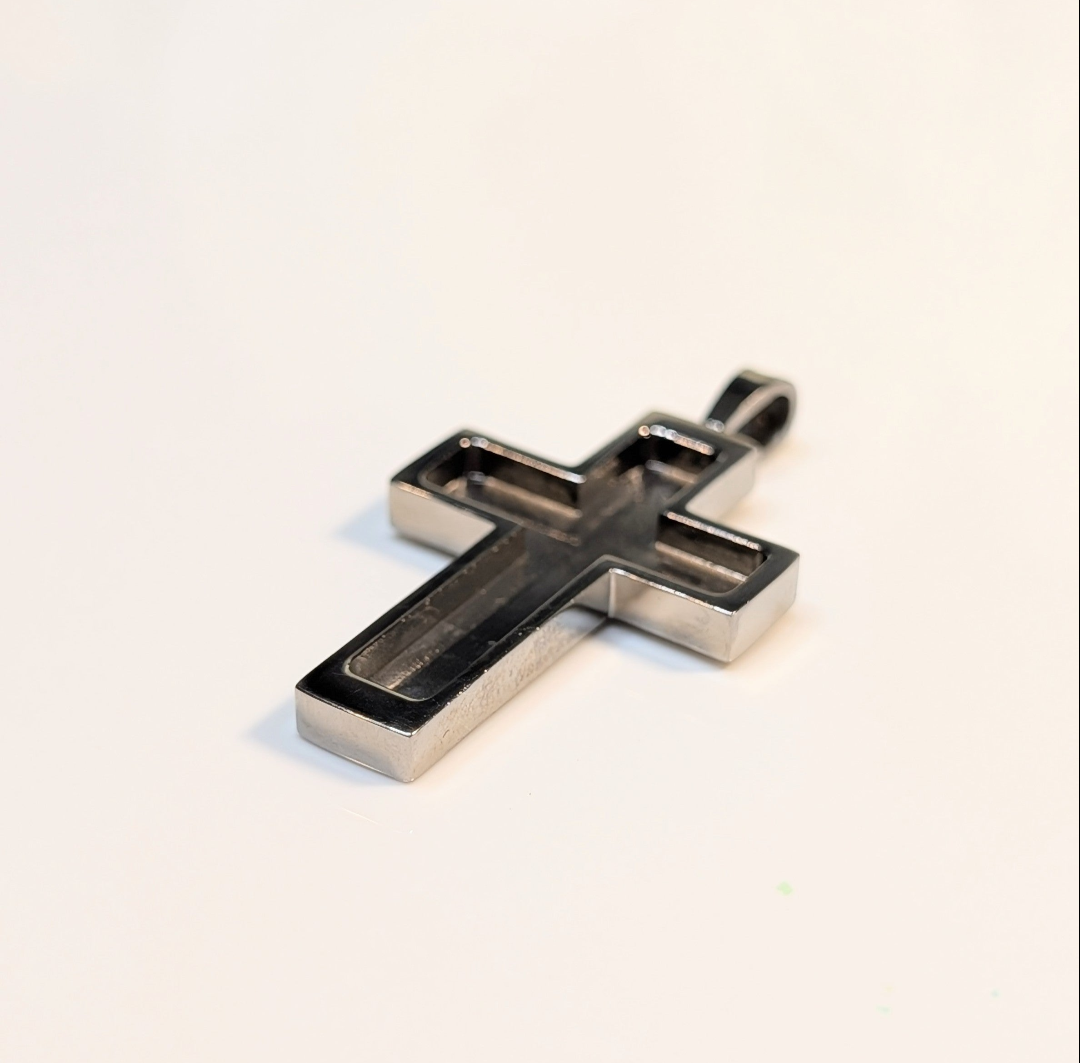 Titanium Cross Pendant 20x36mm - chain included