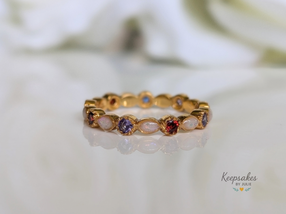 Full Marquise Birthstone Stackable ring