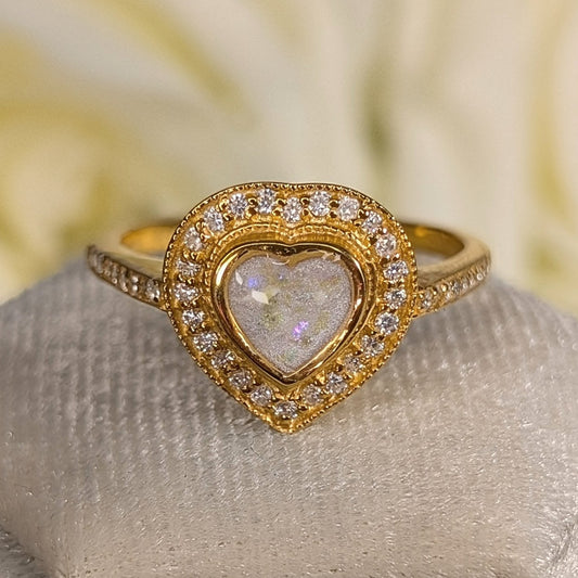 Halo Heart ring - 6mm Heart