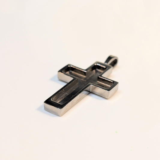 Titanium Cross Pendant 20x36mm - chain included