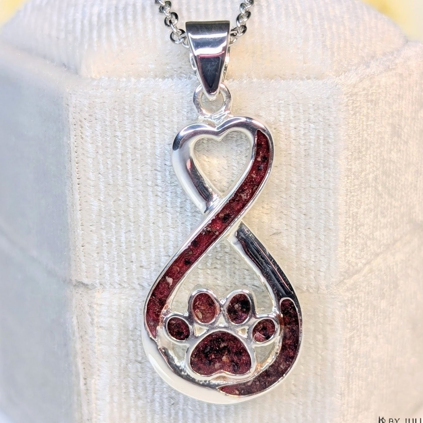 Infinity Paw Pendant with Chain - 16 x 28 mm