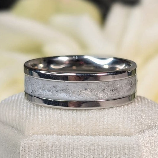 Stainless steel 8mm channel ring