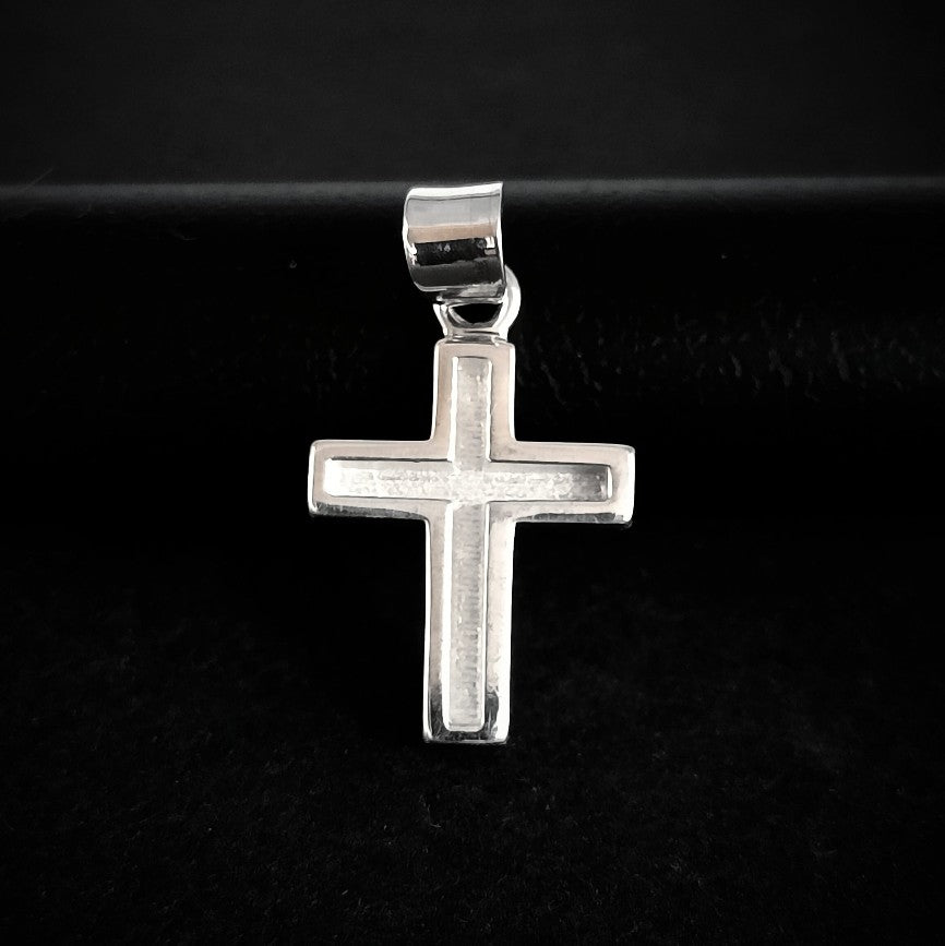 Cross Pendant with 18"chain - 14x18 mm Sterling Silver