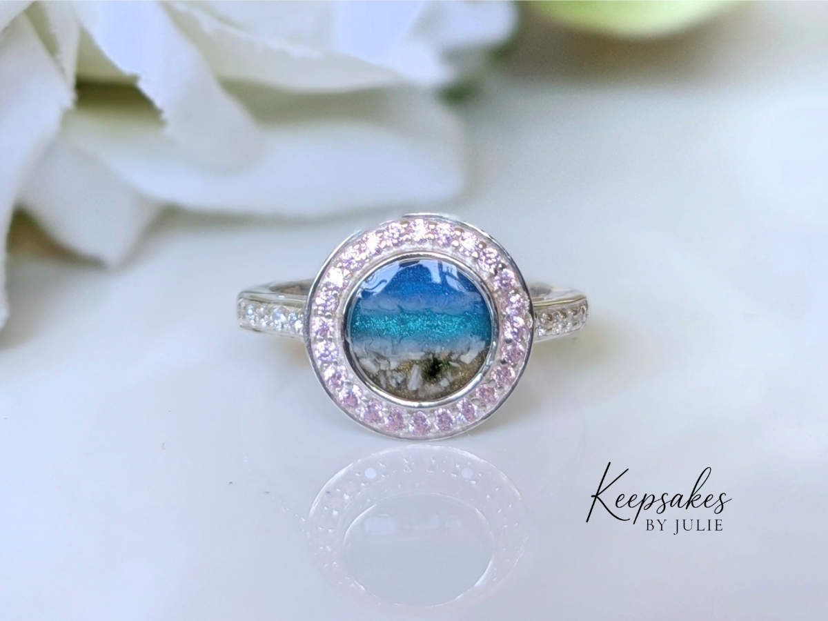 Round Halo ring - 8mm bezel