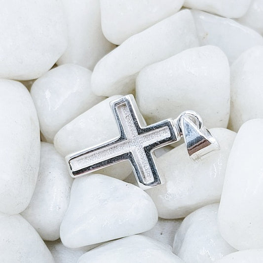 Cross Pendant with 18"chain - 14x18 mm Sterling Silver