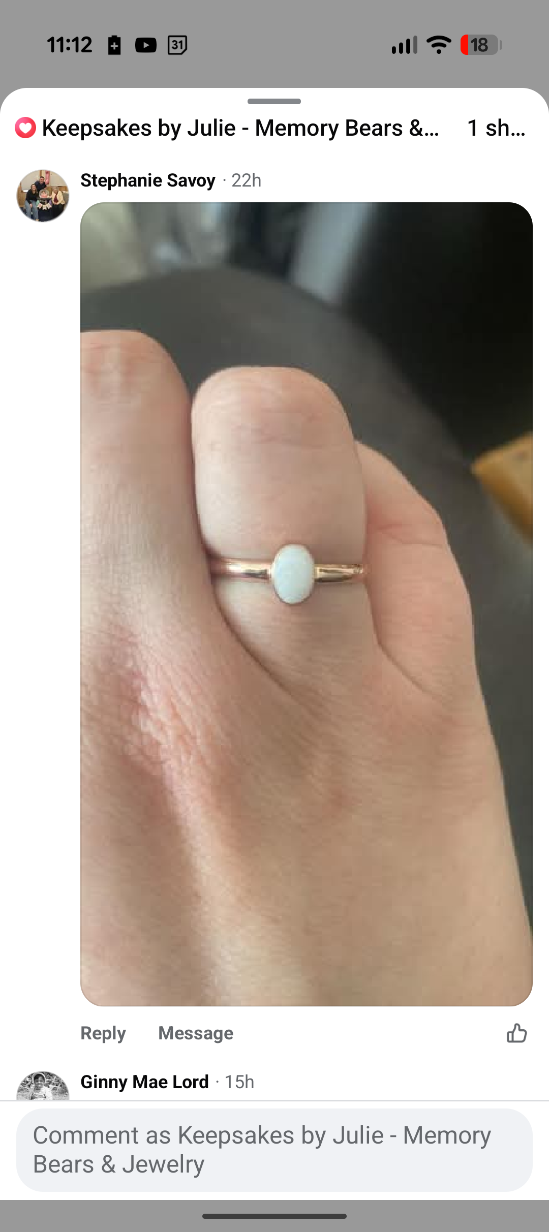 4x6mm Dainty Oval Ring