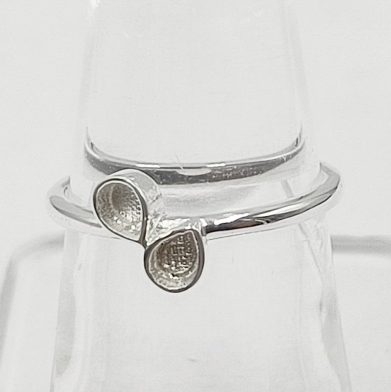 Dainty Double Pear Ring - 3x4 mm Pear Shape