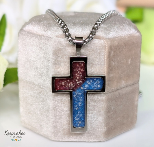 Titanium Cross Pendant 20x36mm - chain included