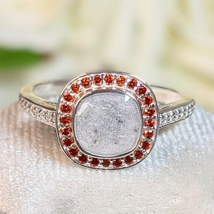 Cushion Halo ring - 7mm bezel