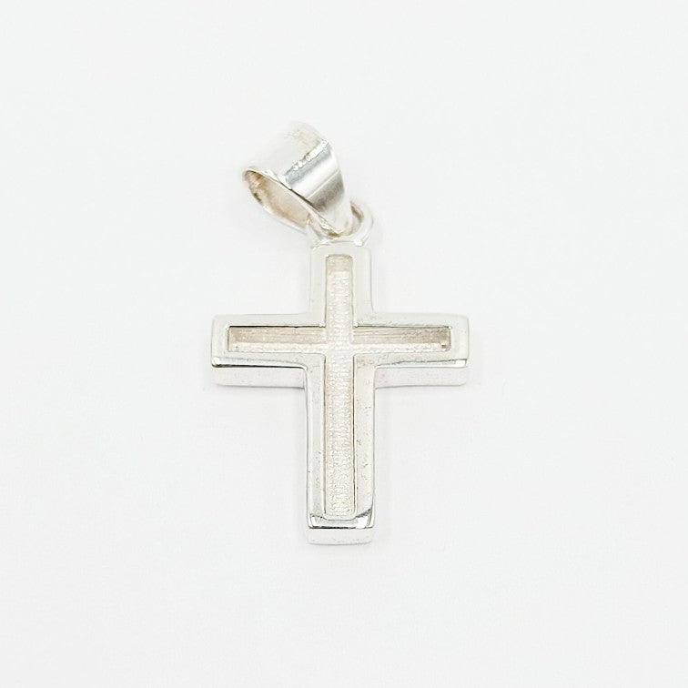 Cross Pendant with 18"chain - 14x18 mm Sterling Silver
