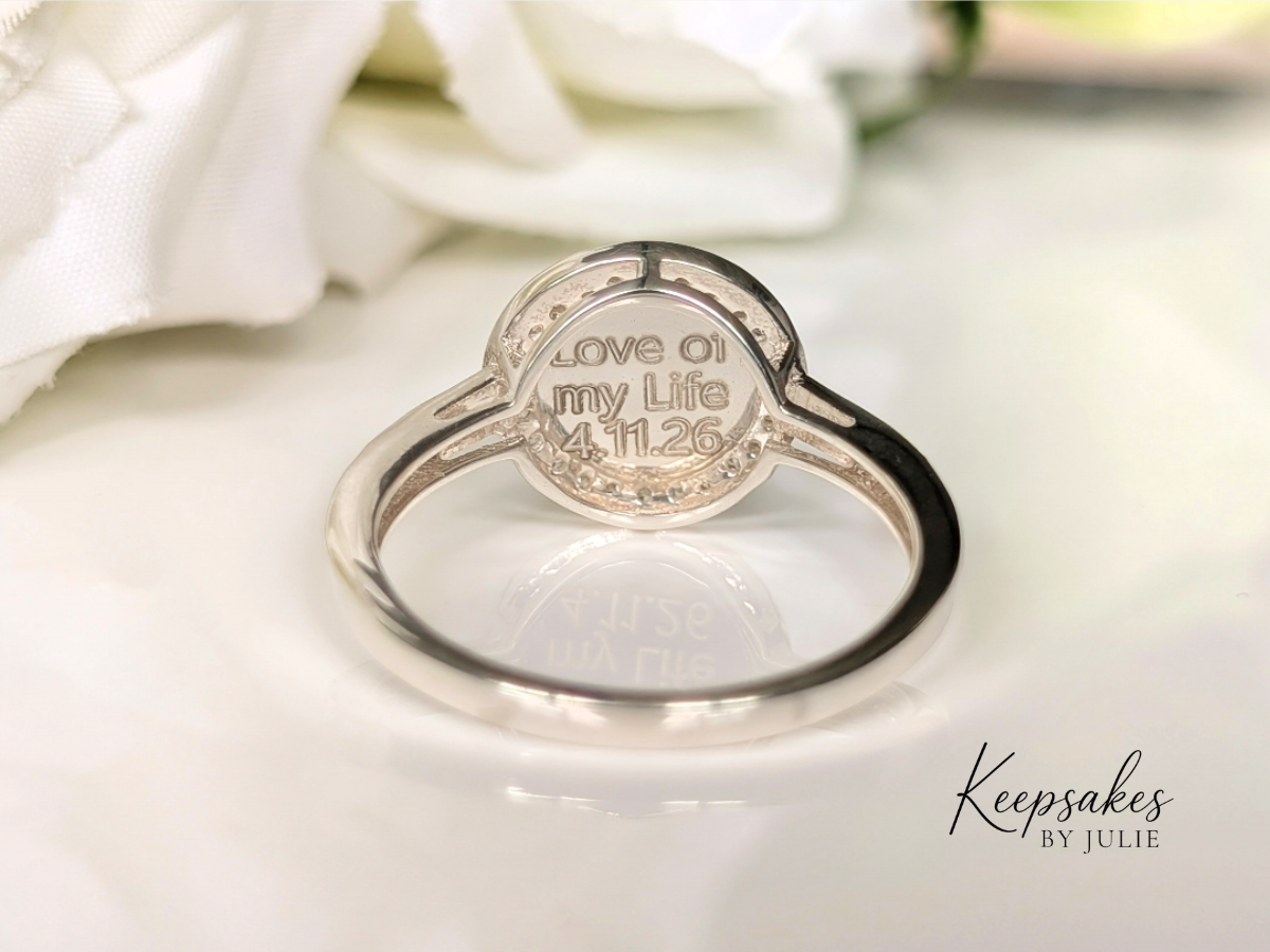Round Halo ring - 8mm bezel