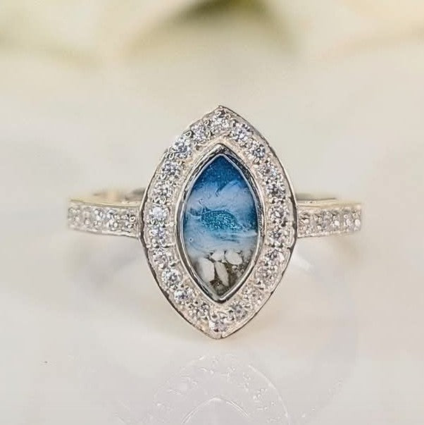Marquise Halo ring - 4x8mm