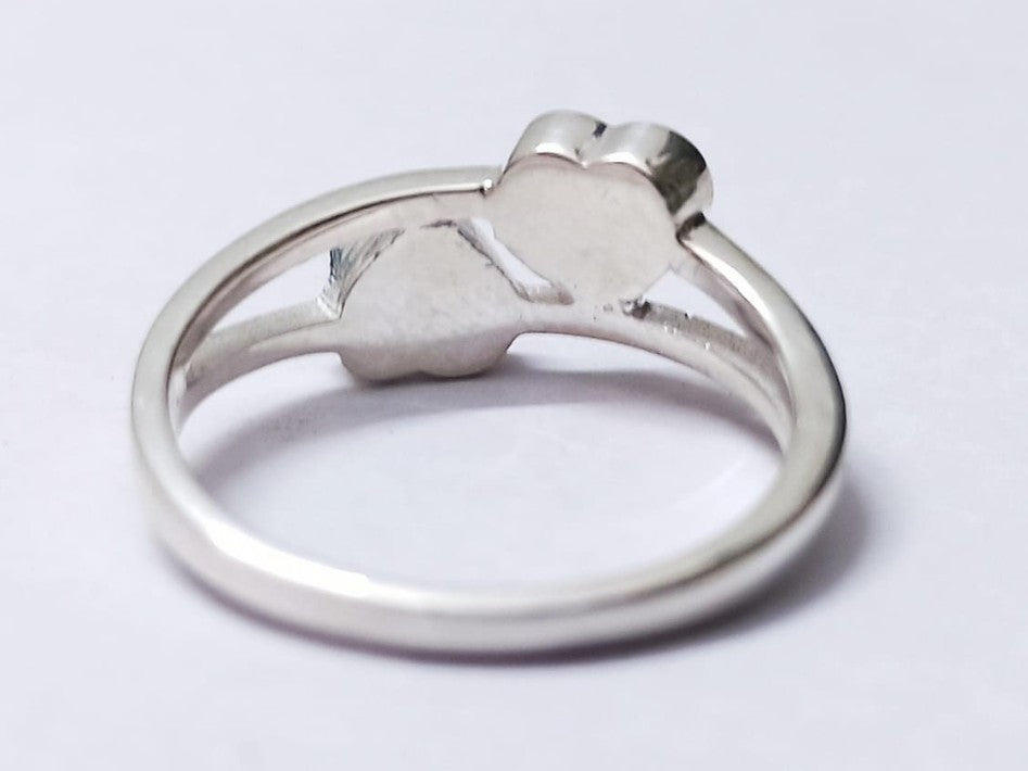 Double Heart ring - 6mm hearts