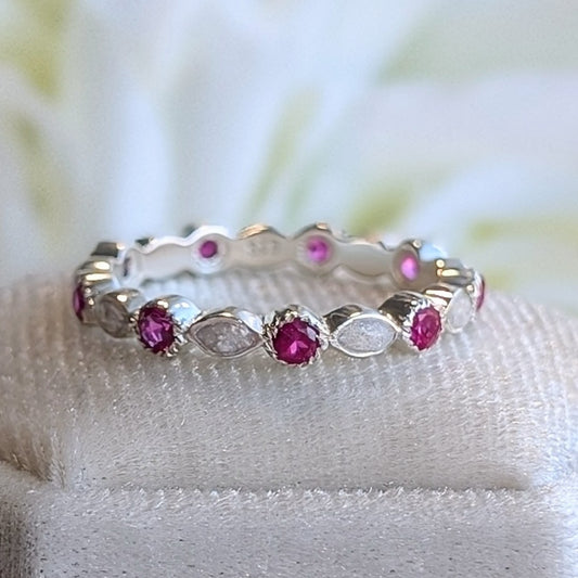 Full Marquise Birthstone Stackable ring