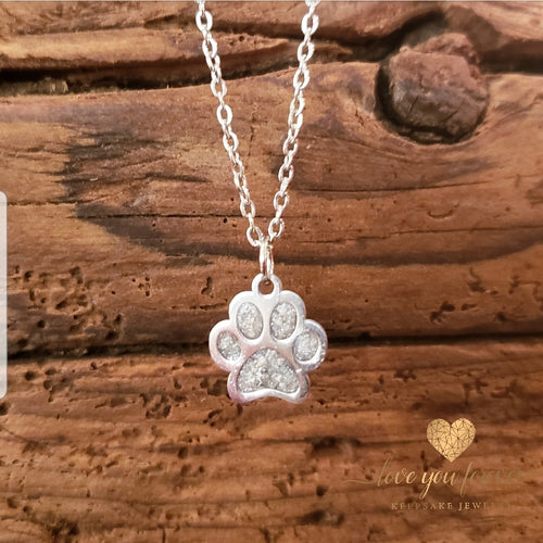 Paw Print Pendant and Chain