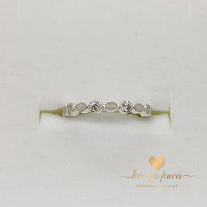 Full Marquise Birthstone Stackable ring